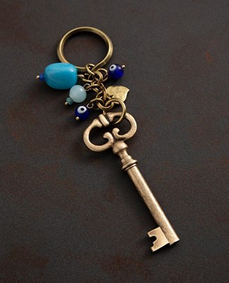 מחזיק מפתחות "מפתח אבני המזל"- ברונזה