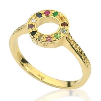 טבעת "רחל", משובצת 12 אבני החושן , זהב