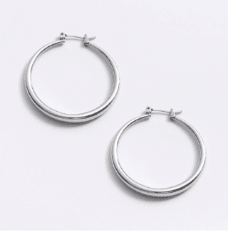 עגילי Lenox M - כסף