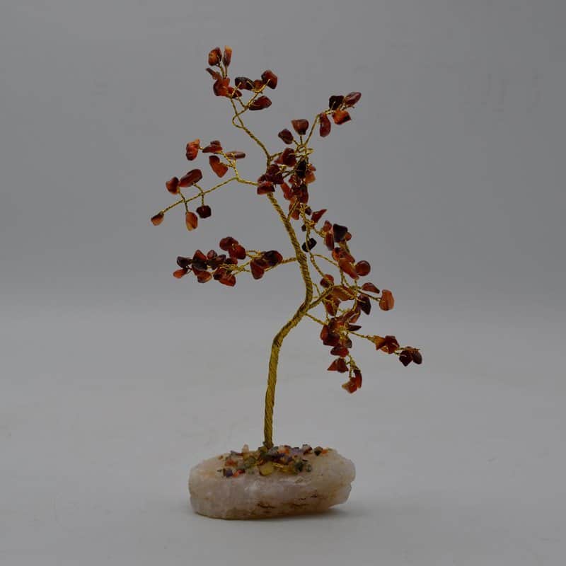 עץ אבני קארניליאן קטן - אושר , שמחה ואופטימיות