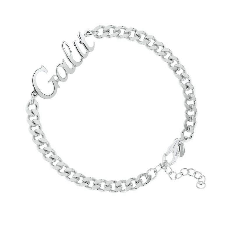 צמיד גורמט בחיתוך שם קלאסי