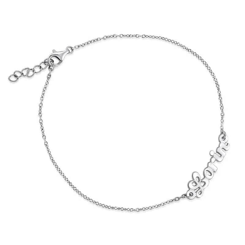 צמיד שם קלאסי לרגל