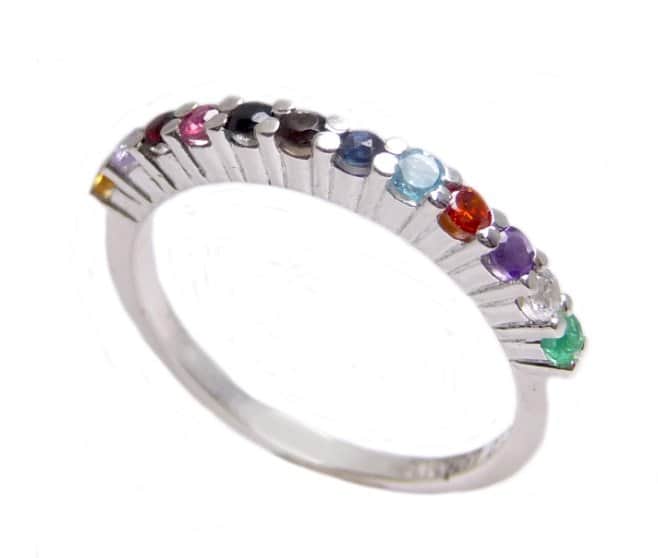 טבעת "אביגיל" כסף משובצת 12 אבני החושן