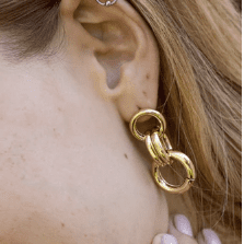 עגילי צאנקה זהב