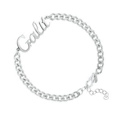 צמיד גורמט בחיתוך שם קלאסי