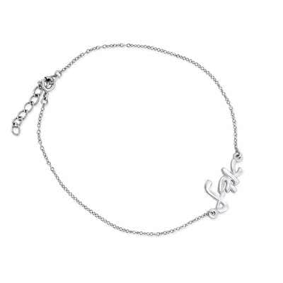 צמיד שם קלאסי לרגל