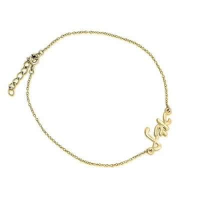 צמיד שם קלאסי לרגל