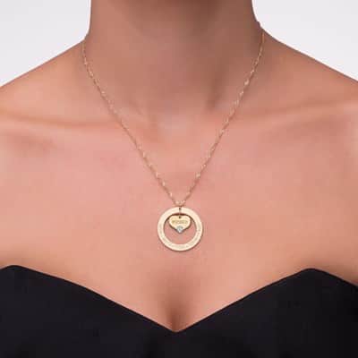 שרשרת משפחה בעיצוב אישי ואבן סברובסקי