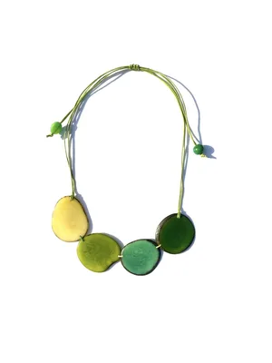 שרשרת "מעיין" מגרעין הטאגווה , צהוב