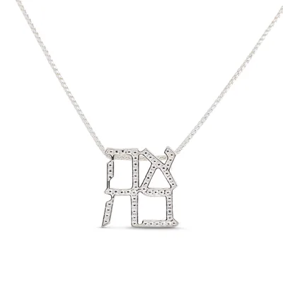 שרשרת "אהבה" עם נקודות , כסף