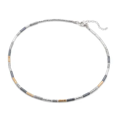 שרשרת צינורות (יוניסקס) בעבודת-יד , משולב