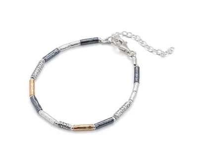 צמיד צינורות (יוניסקס) , כסף משולב